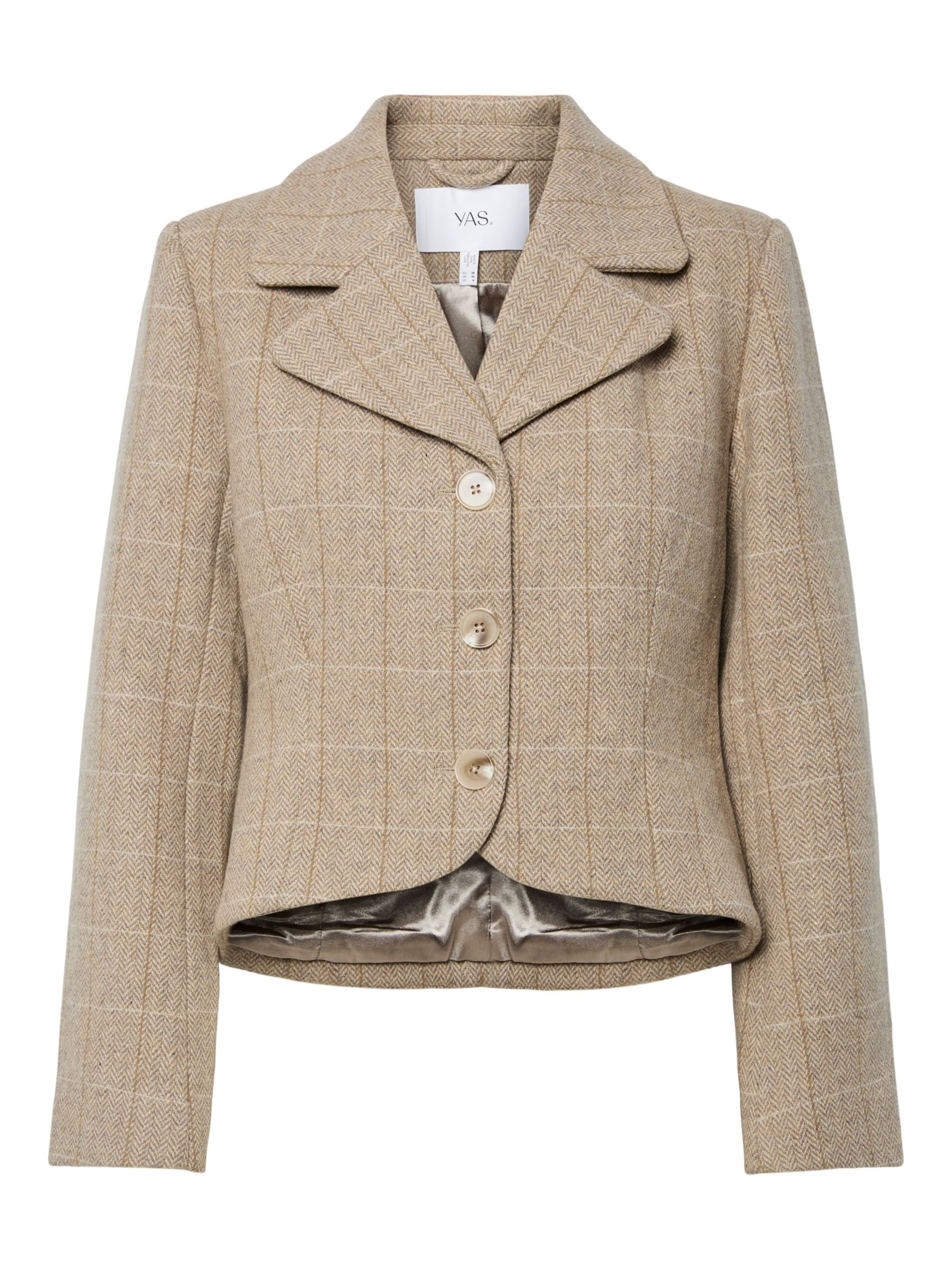 YAS Tussenjas 'YASThela' in de kleur Bruin / Taupe, Productweergave