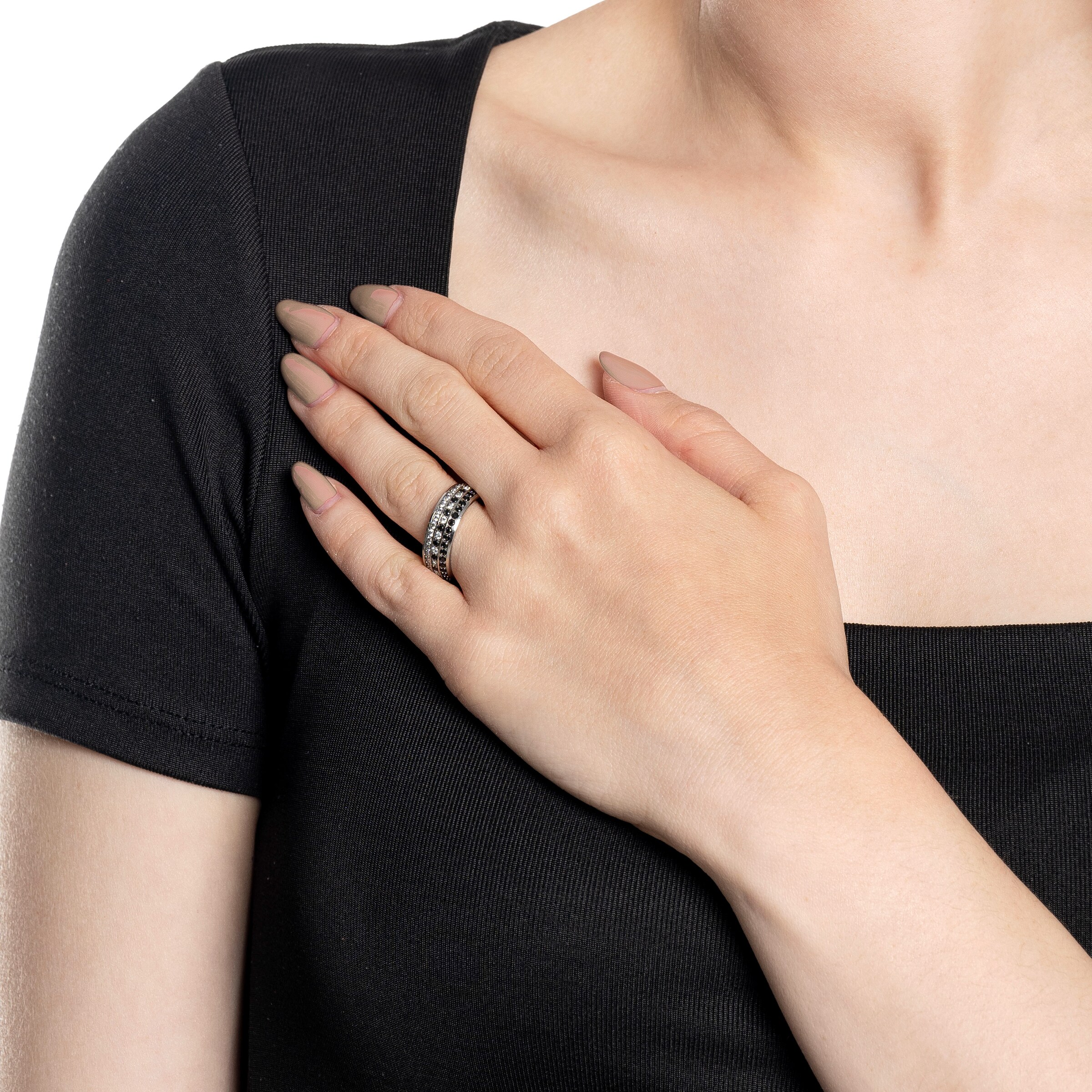 LEONARDO Ring in Silver: front