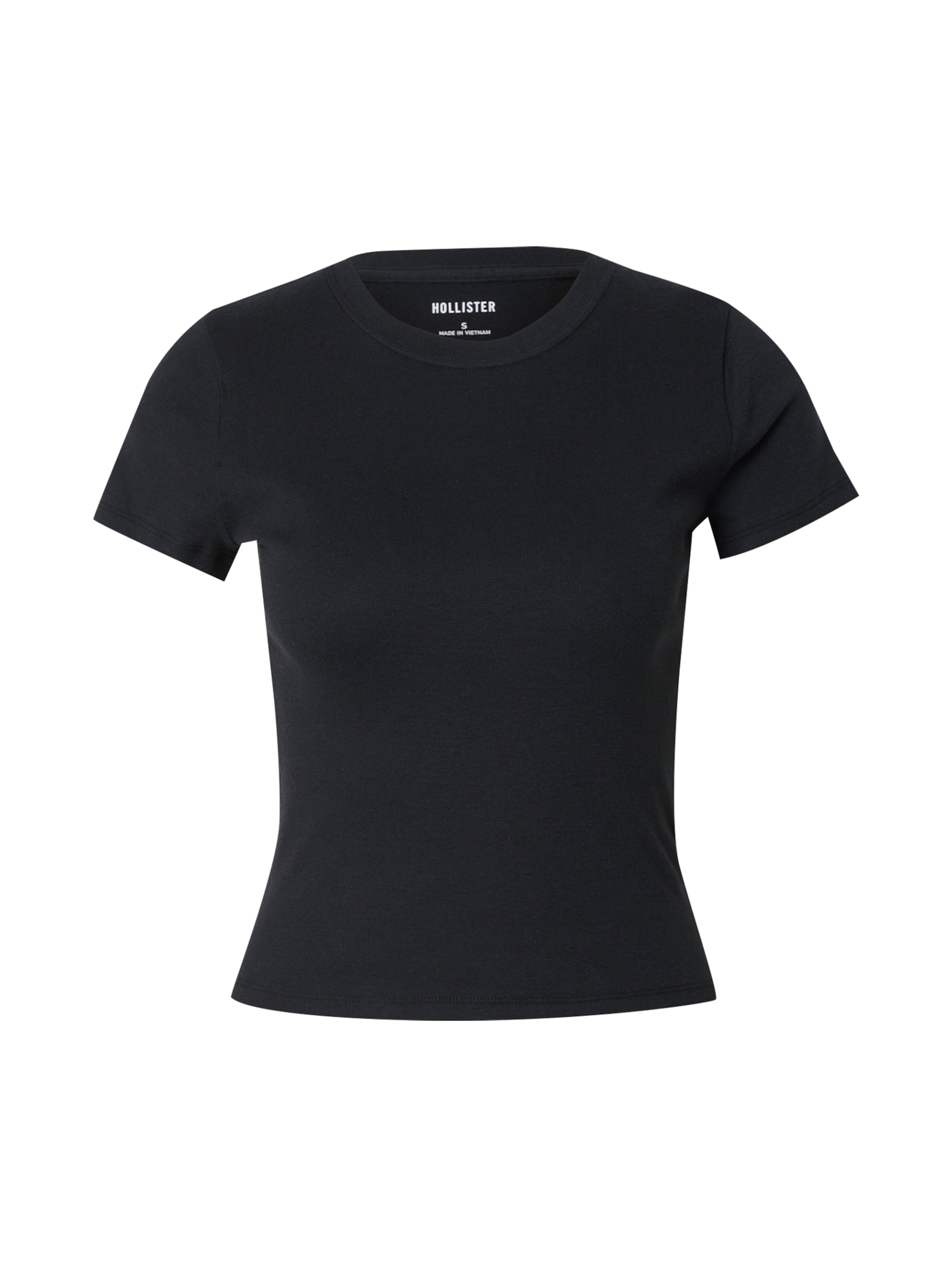 HOLLISTER Μπλουζάκι σε μαύρο: μπροστά