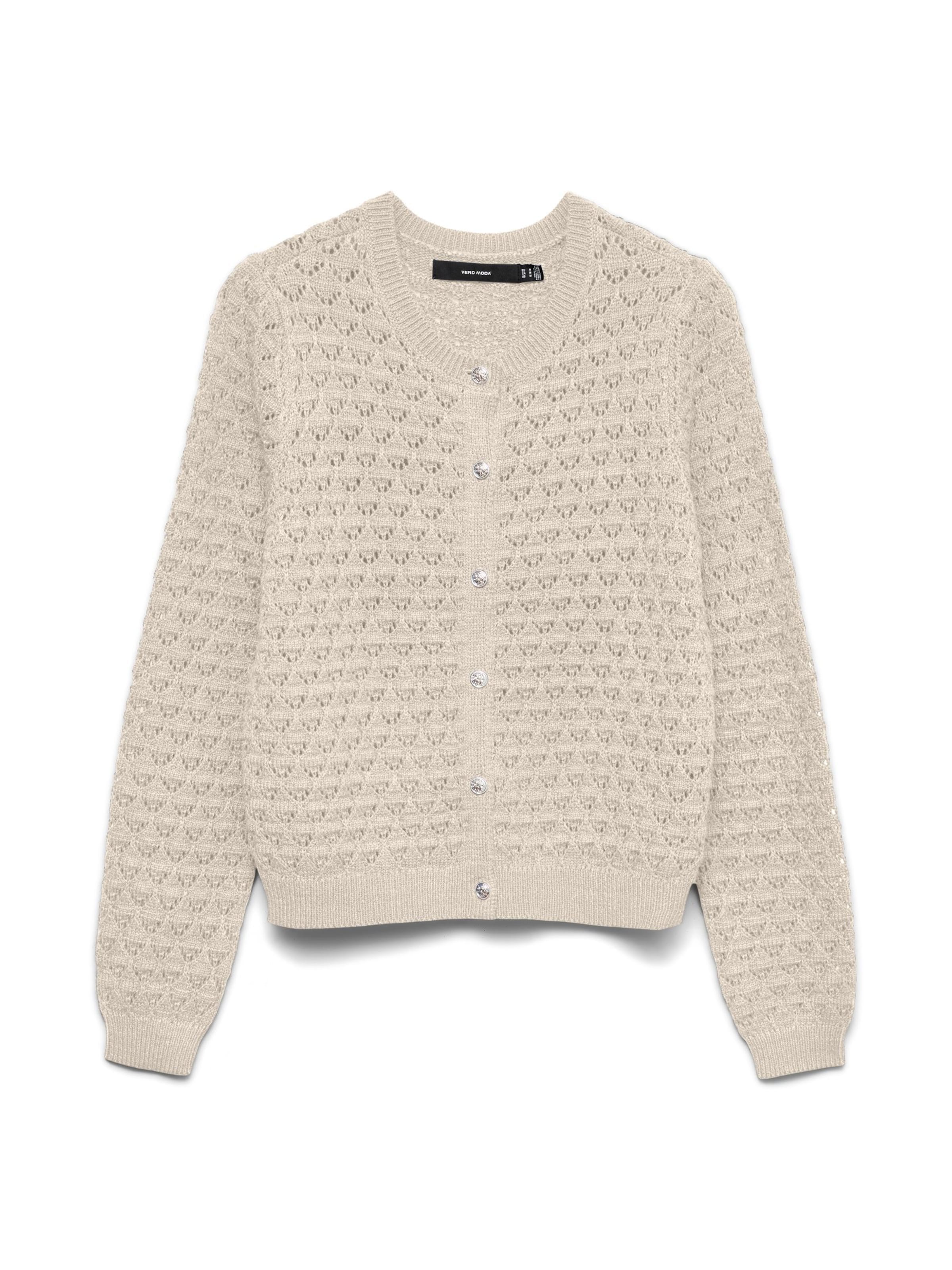 VERO MODA Gebreid vest 'VMJaqueline' in Beige: voorkant