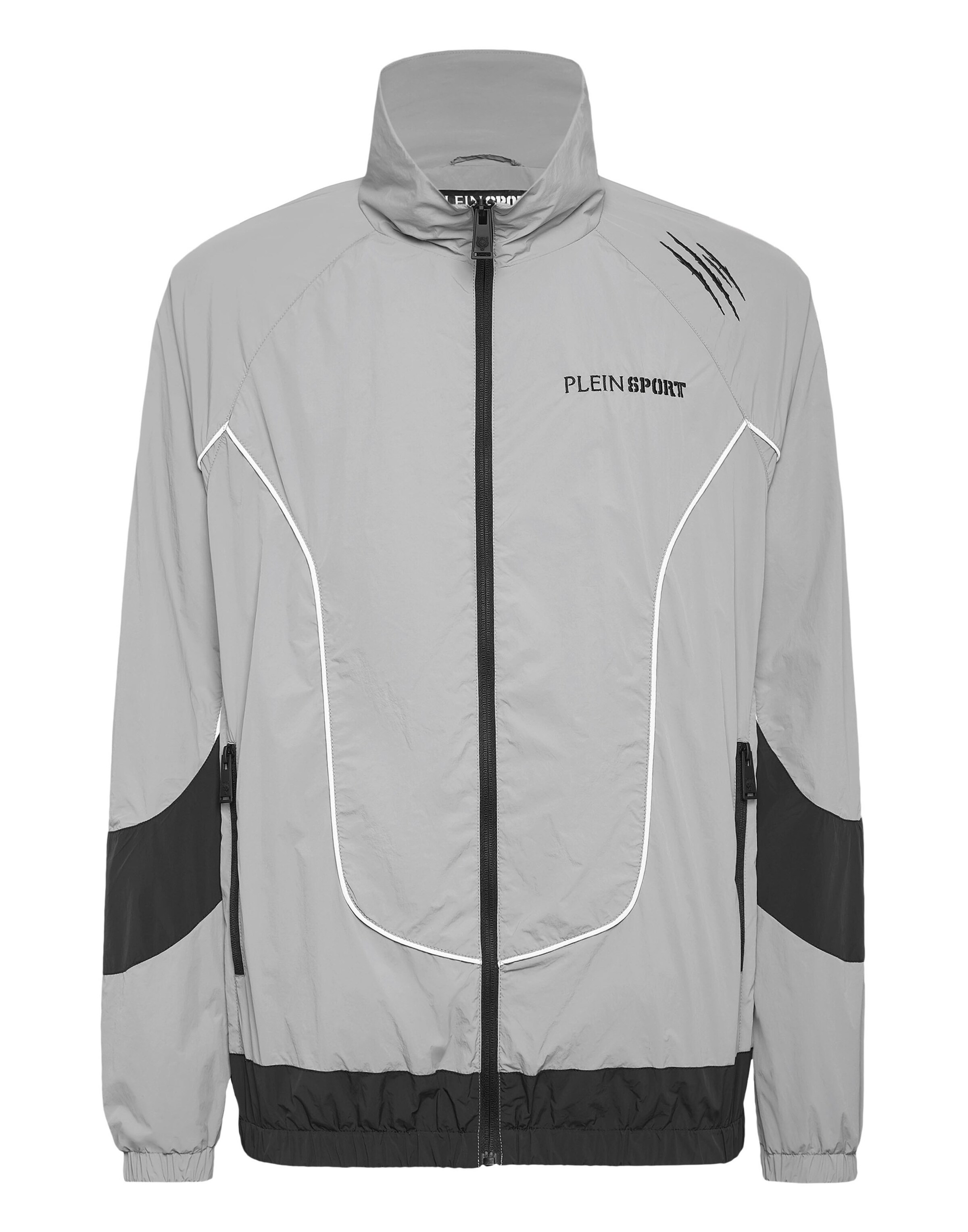 Plein Sport Weatherproof jacket 'Scratch' in Grey: front