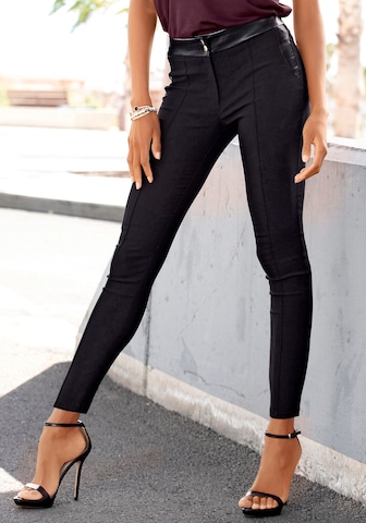 LASCANA - Skinny Calças em preto: frente