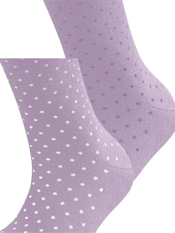 ESPRIT Socken 'Fine Dot 2-Pack' in Lila: Vorderseite