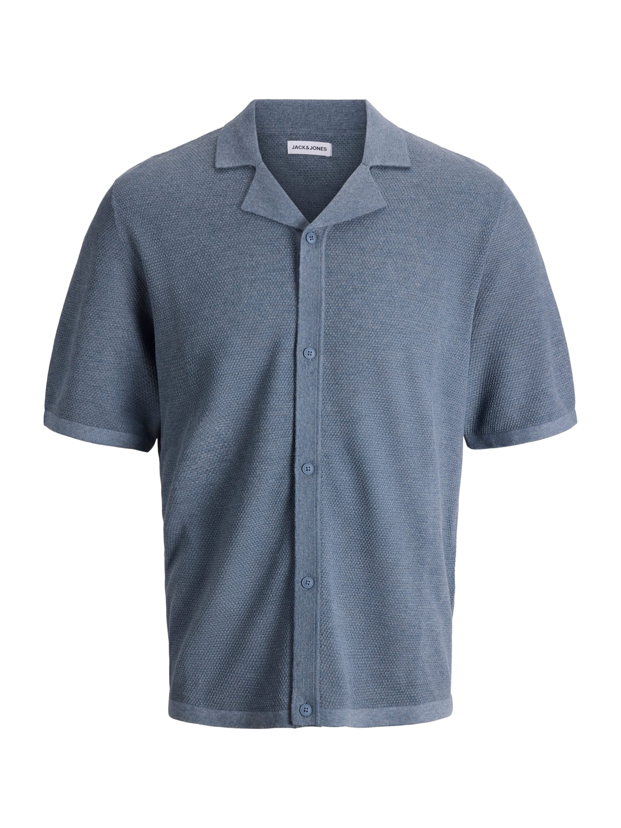 JACK & JONES Knit cardigan 'JJCHRIS' in Blue: front