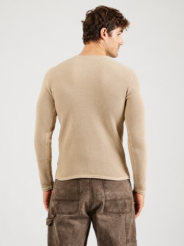 INDICODE JEANS Sweter 'Hoffvin' w kolorze beżowy