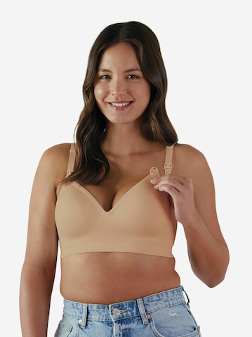 Bravado Designs T-shirt Nursing bra 'The Plunge' in Beige