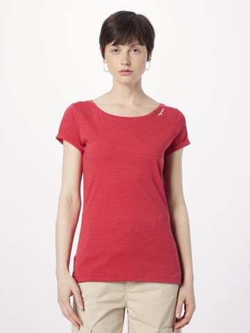 sarkans Ragwear T-Krekls 'FLORAH': no priekšpuses