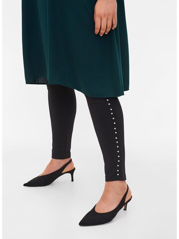 Zizzi Skinny Leggings 'Winola' in Zwart