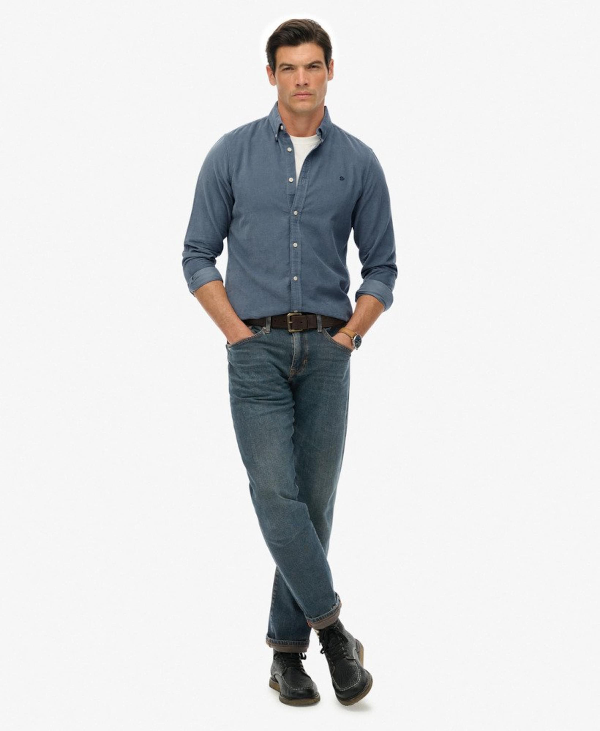 Coupe regular Chemise Superdry & Co en bleu