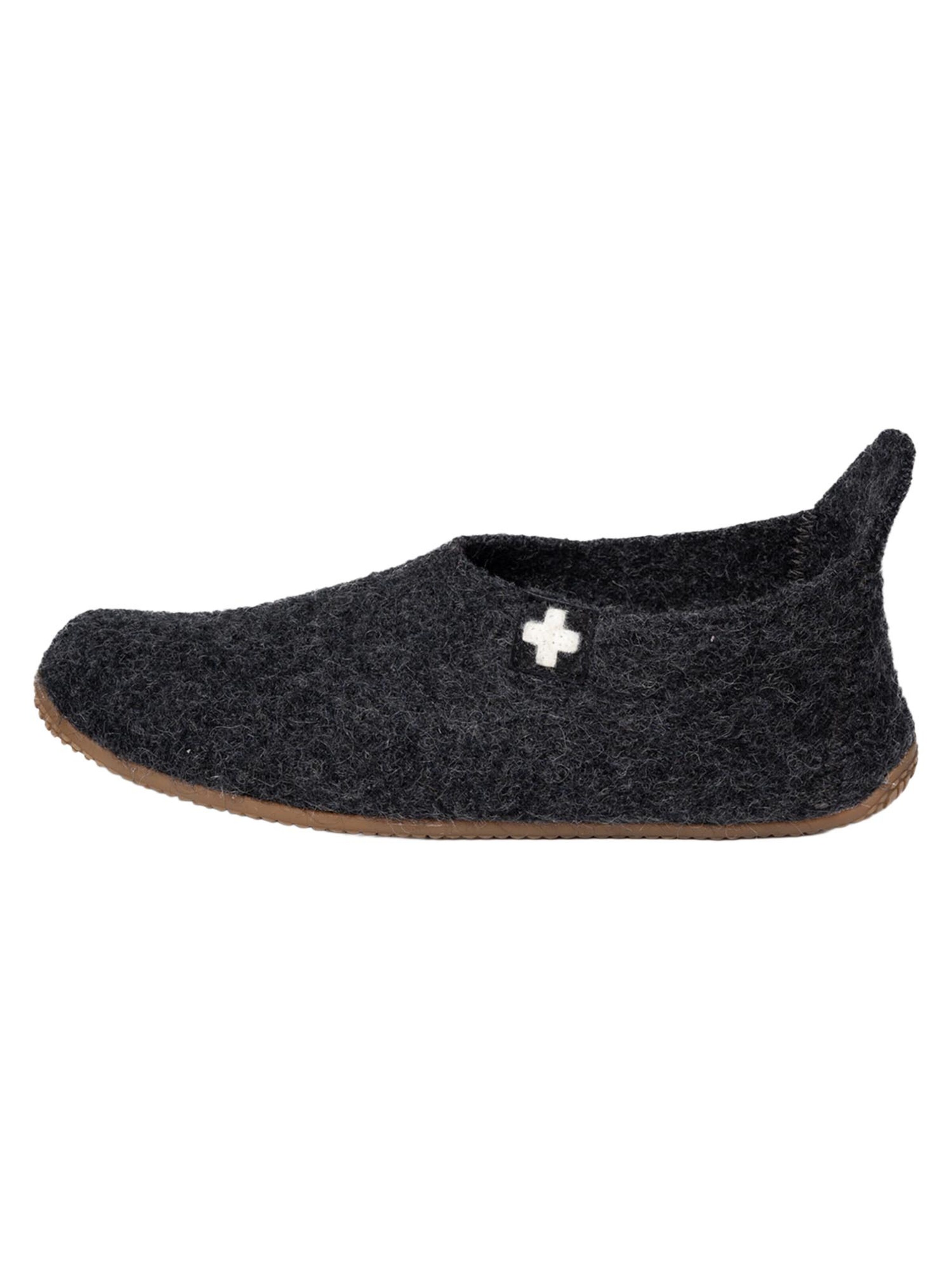 Living Kitzbühel Hausschuh 'Filz' in Grau: Vorderseite