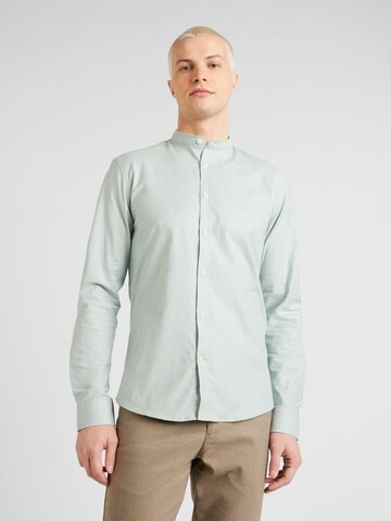 Lindbergh Slim fit Button Up Shirt in Green: front