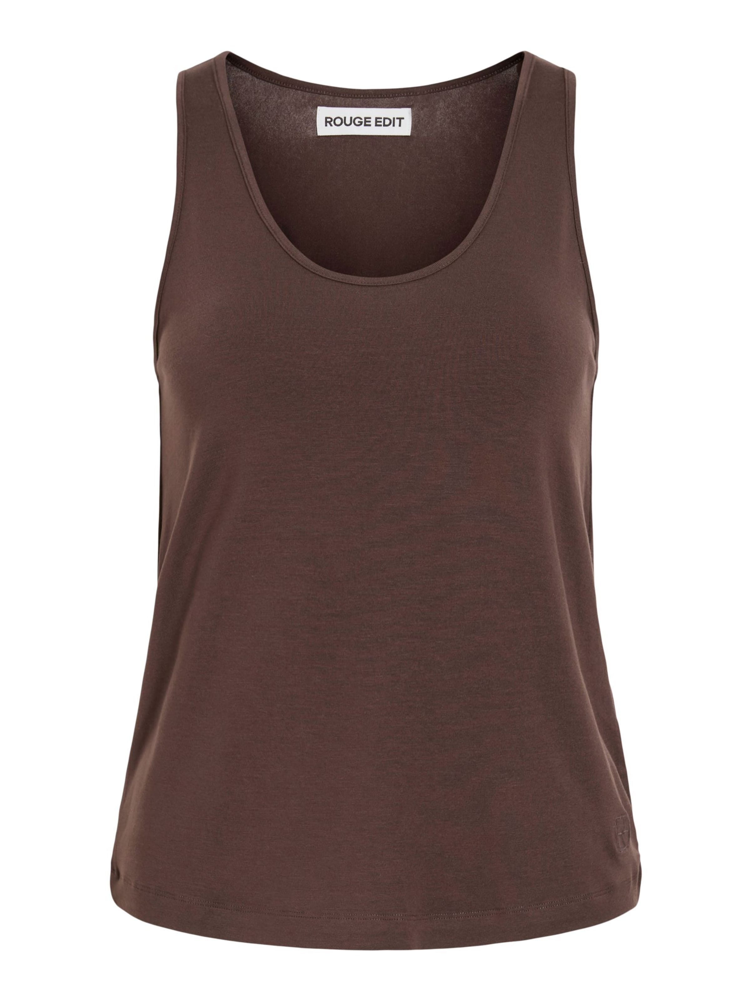ROUGE EDIT Top in Braun: Vorderseite