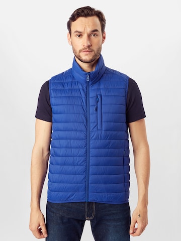 Coupe regular Gilet 'RecThins' ESPRIT en bleu : devant