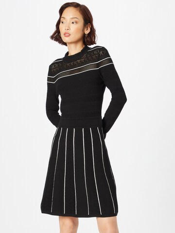 HUGO Knitted dress 'Siskanna' in Black: front