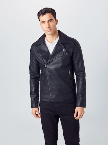 Veste mi-saison 'Nolan' JACK & JONES en noir : devant