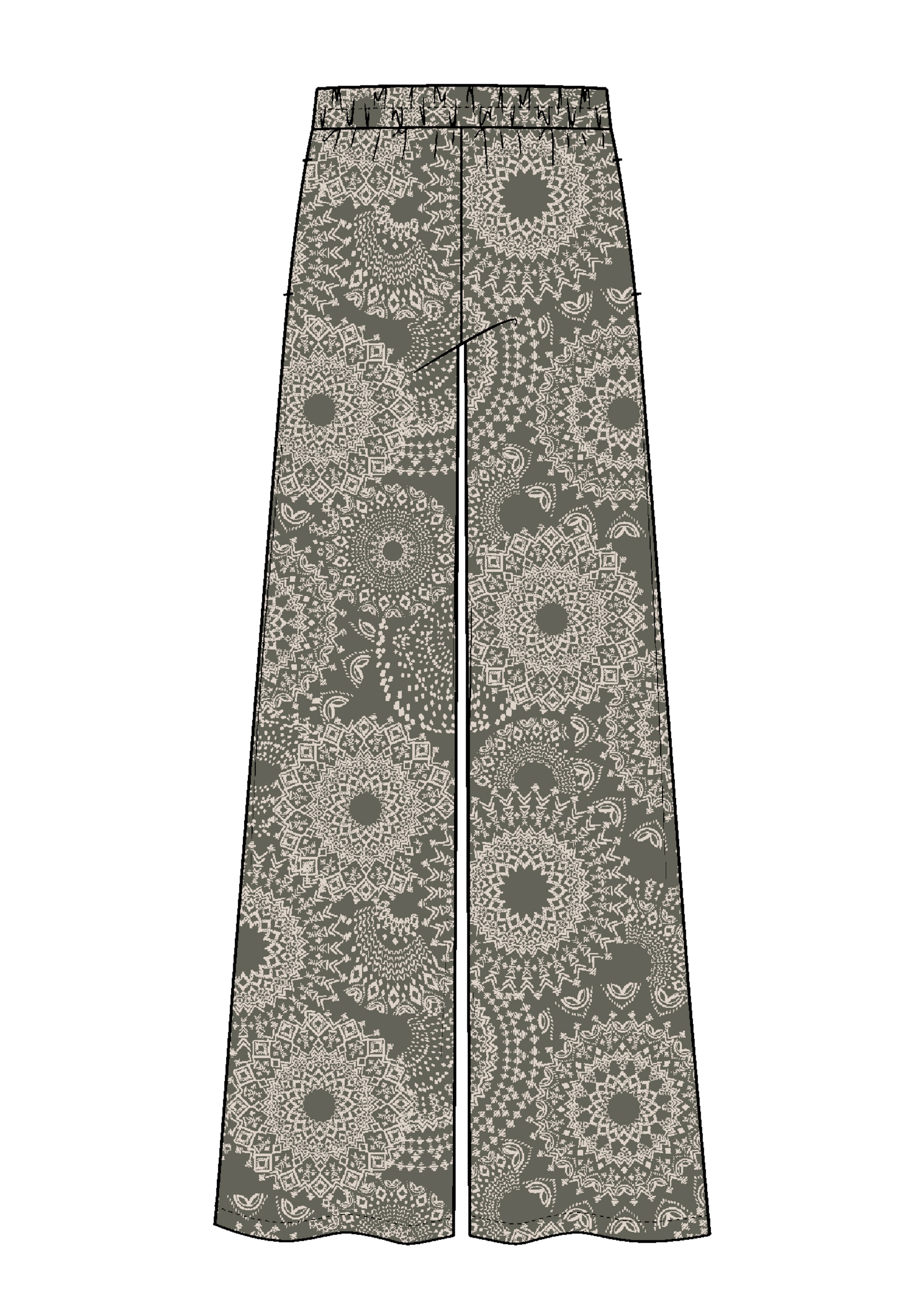 Wide Leg Pantalon ' ' Apricot en vert : devant