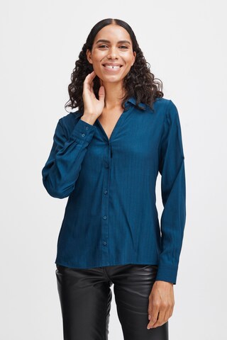 b.young - Blusa 'Hubba' em azul: frente