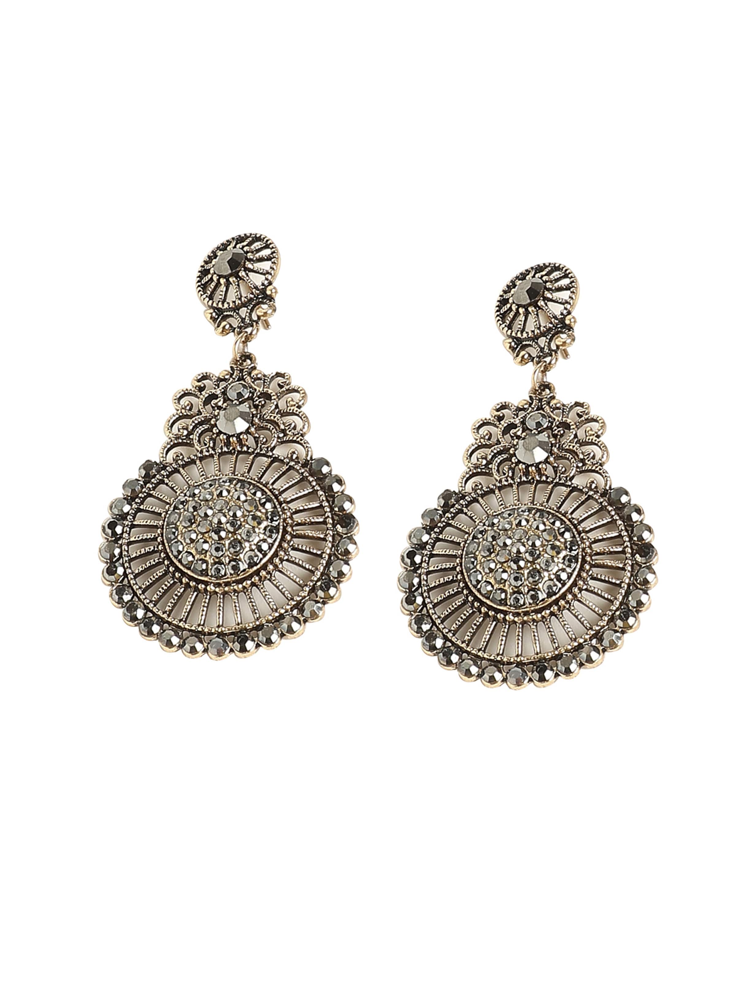 SOHI Náušnice 'Naresh' - Zlatá: predná strana