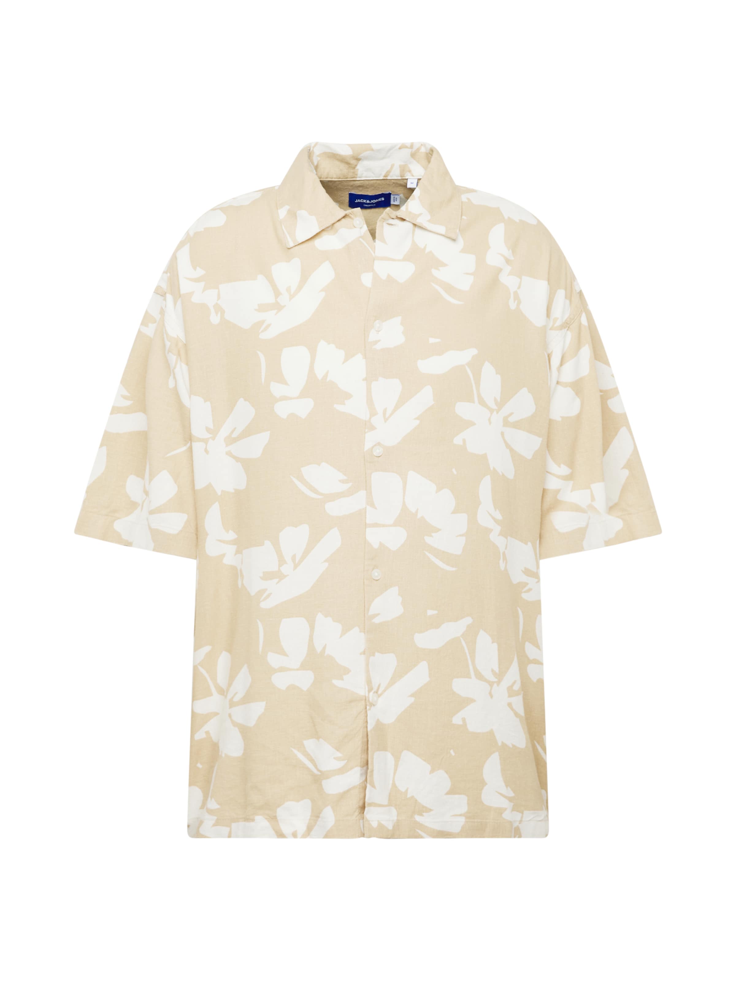 Marškiniai 'FARO' iš JACK & JONES, spalva – kapučino spalva / balta, Prekių apžvalga