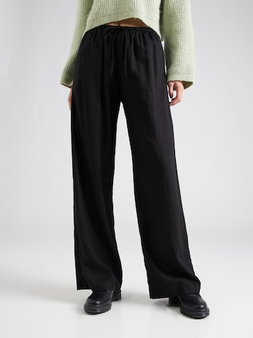 Wide Leg Pantalon 'Haven' Cotton On en noir : devant