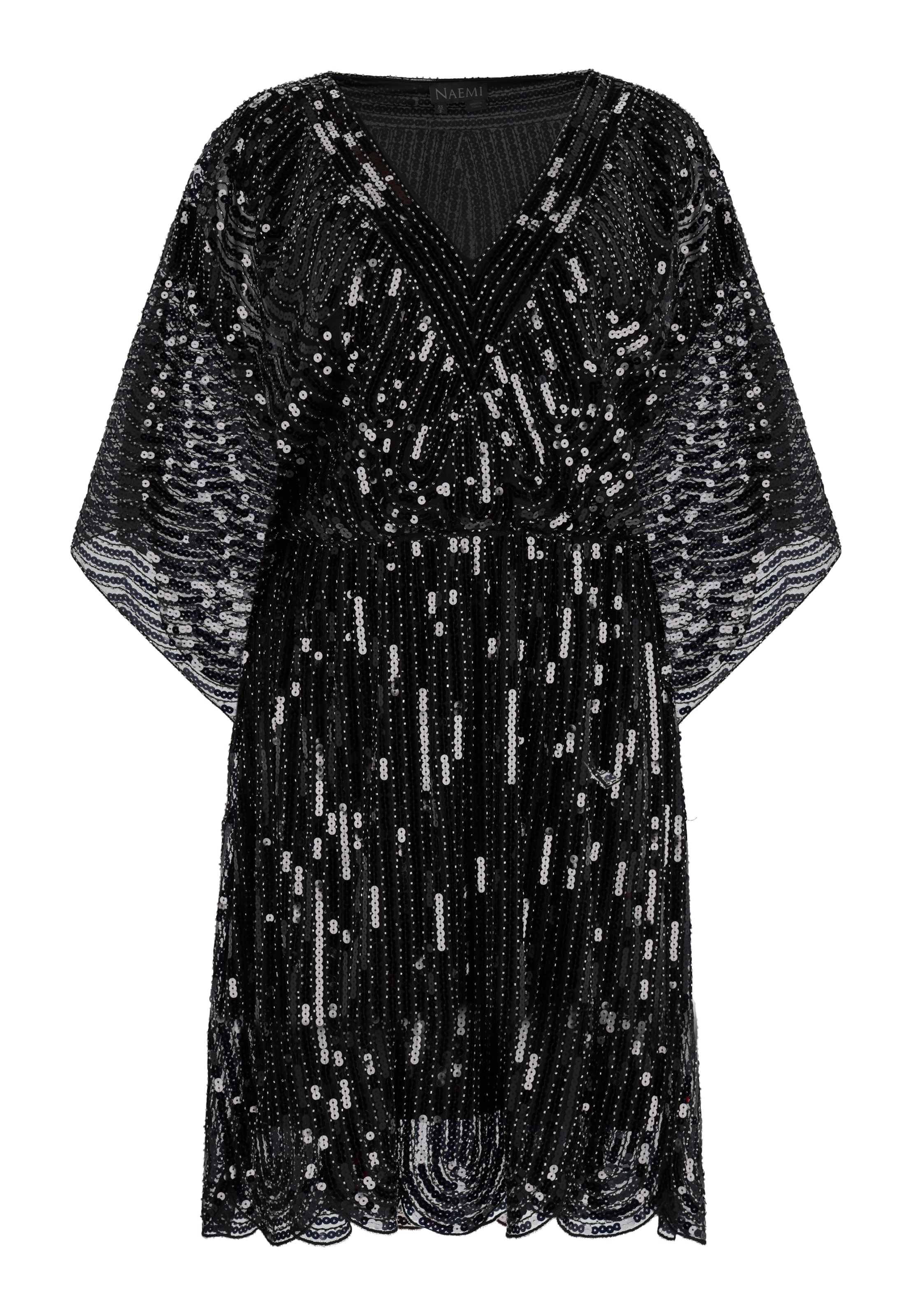 Robe de cocktail NAEMI en noir : devant