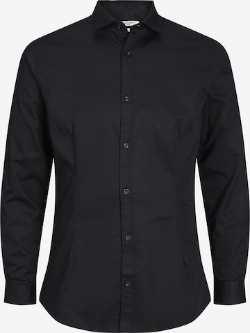 Jack & Jones Plus Comfort Fit Πουκάμισο για το γραφείο 'JJParma' σε μαύρο: μπροστά