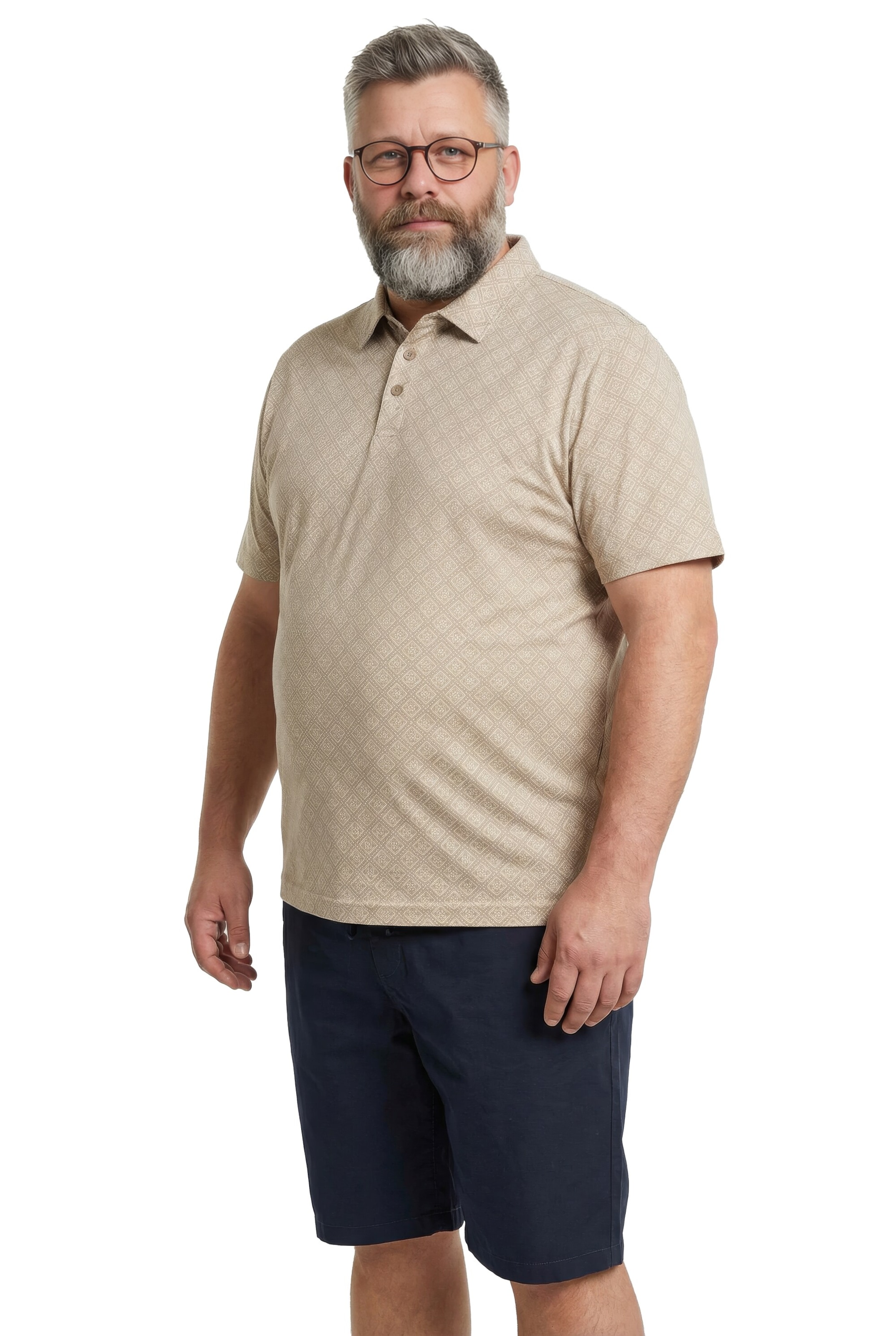 Men Plus Shirt in Beige