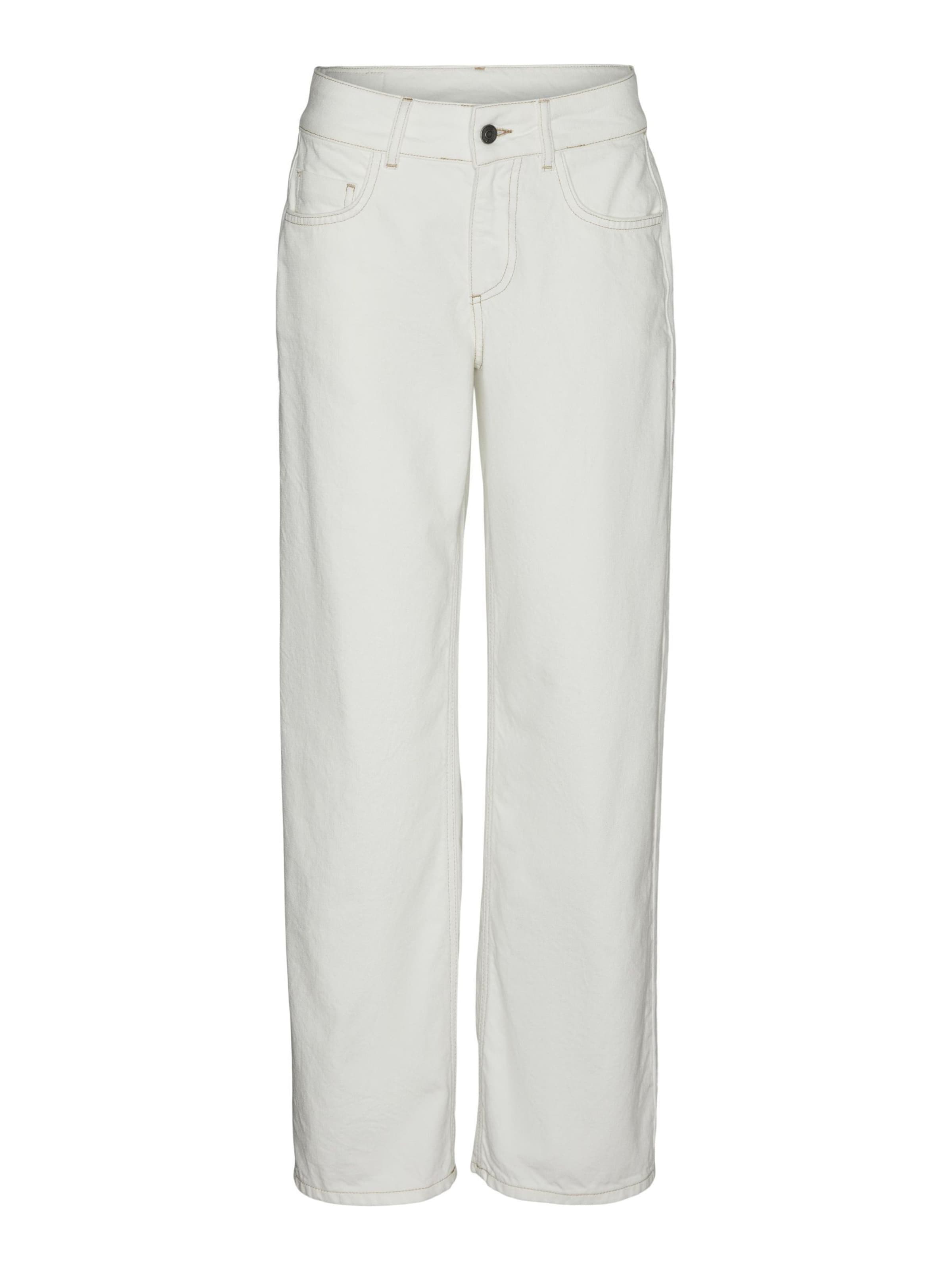 SOMETHINGNEW Wide leg Jeans 'Rancy' in White: front