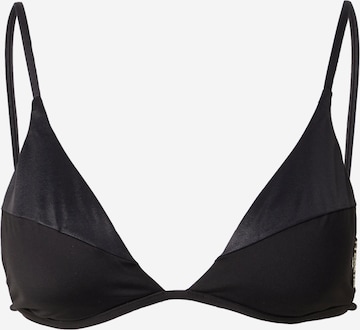 Sutien costum de baie 'Core Essentials' de la Calvin Klein Swimwear pe negru: față