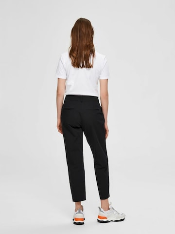 SELECTED FEMME Regular Pleated Pants 'Ria' in Black