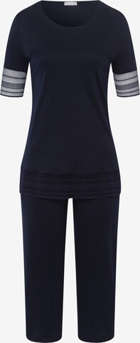 Hanro Pyjama 'Sina' in Blauw: voorkant