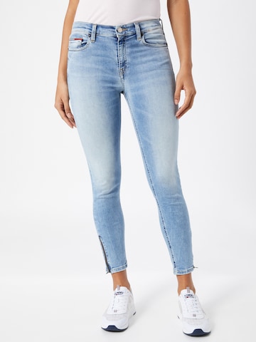 Tommy Jeans Skinny Fit Дънки 'NORA MR SKINNY ANKLE' в синьо: отпред