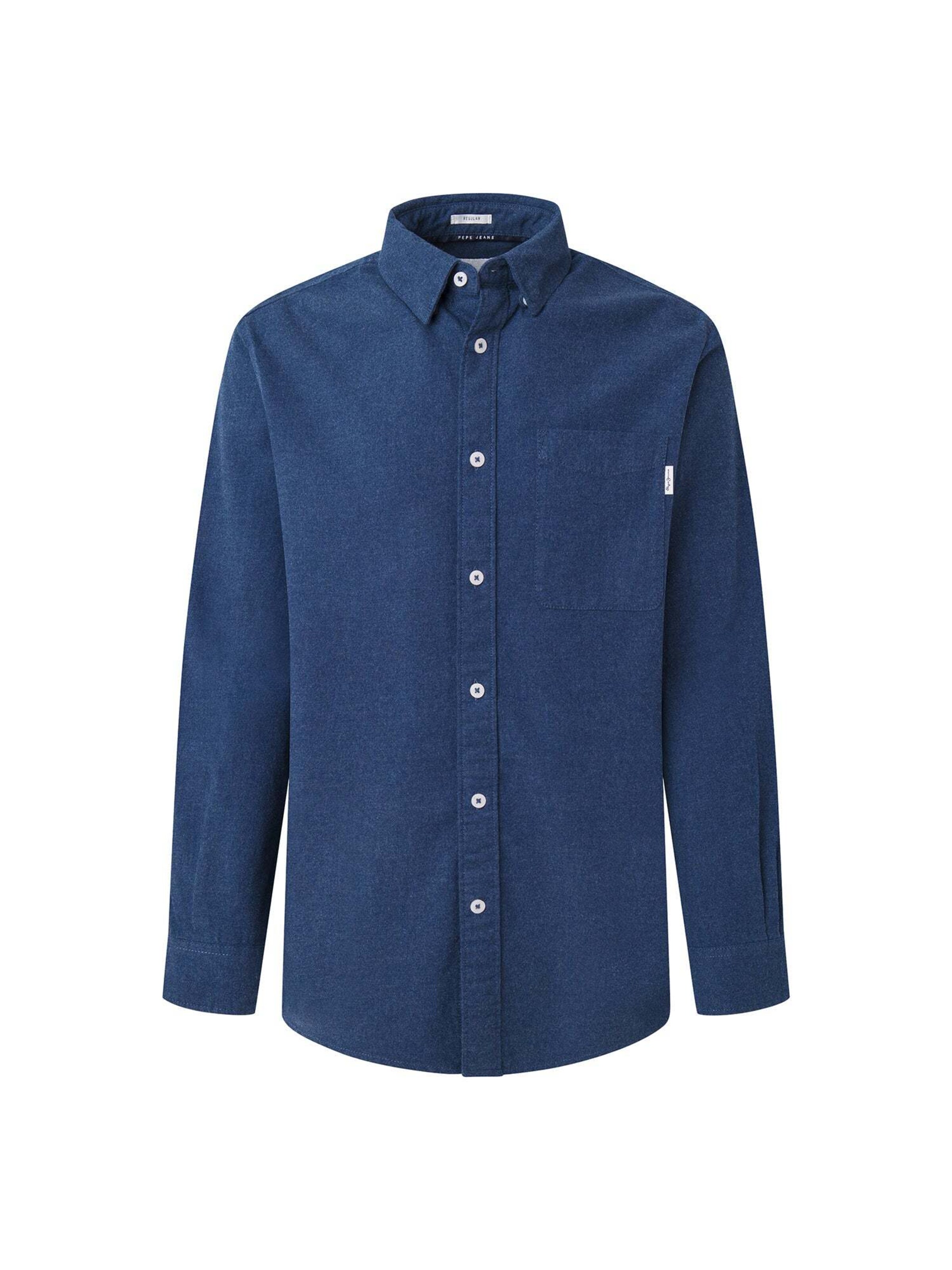 Pepe Jeans Regular Fit Hemd 'Aaron' in Blau: Vorderseite