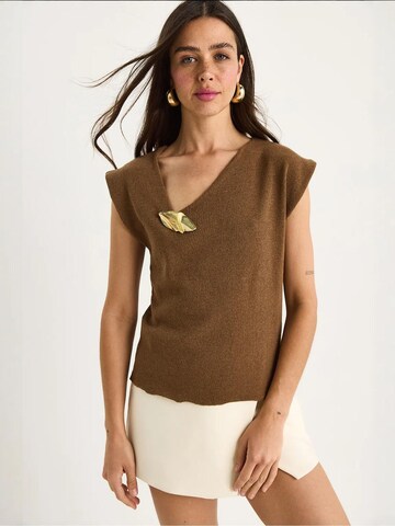 Tops en tricot Bianco Lucci en marron