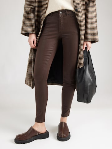 VERO MODA Skinny Džíny 'VMFLASH' – hnědá: přední strana