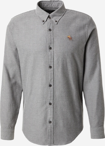 Coupe regular Chemise Abercrombie & Fitch en gris : devant