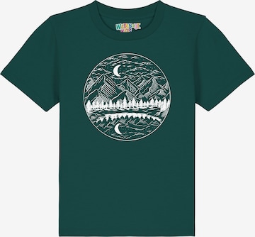 watabout.kids Shirt 'Mountains By Night' in Green: front
