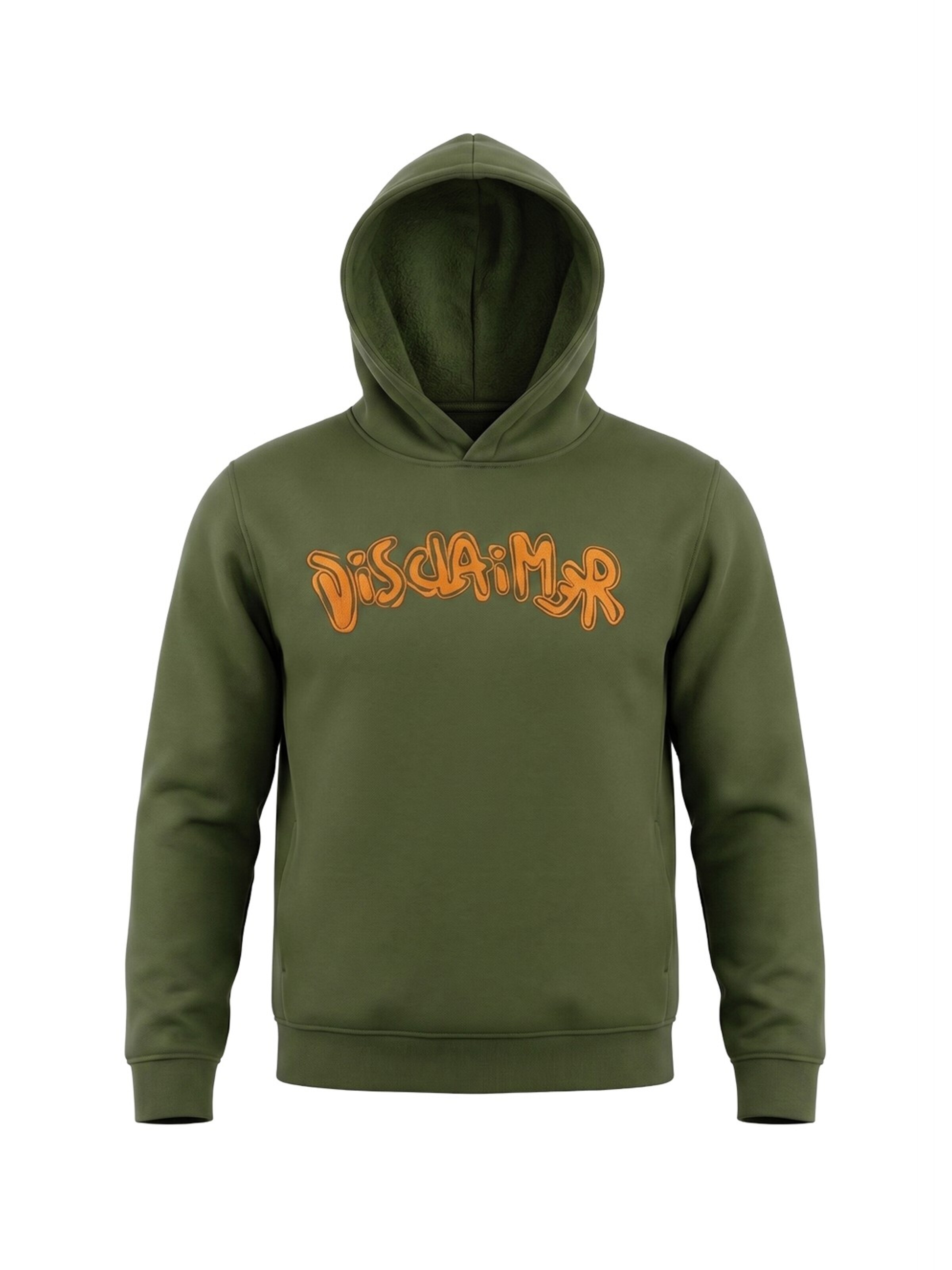 Sweat DISCLAIMER en vert : devant
