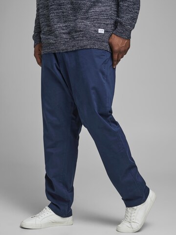 Coupe slim Pantalon chino 'JJIMARCO' Jack & Jones Plus en bleu : devant