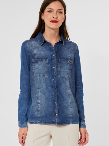 STREET ONE Bluse in Blau: Vorderseite