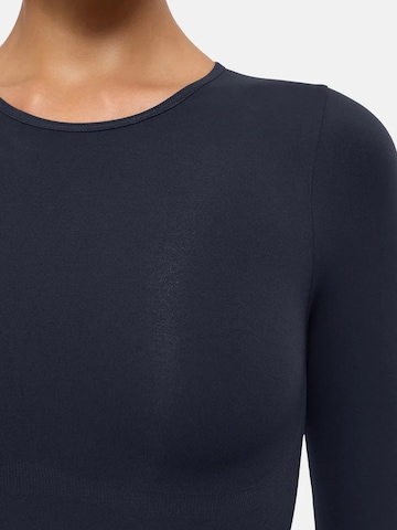 cfab - Body moldeador 'Clean Longsleeve Crewneck Sculpting Bodysuit with Slip' en azul