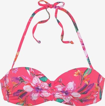 LASCANA Balconette Bikinitop in Roze: voorkant