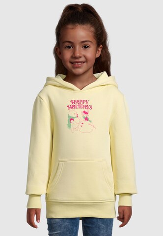 ABSOLUTE CULT Sweatshirt 'Winnie the Pooh - Holidays' in Gelb: Vorderseite