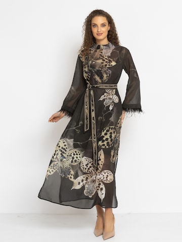 JIORO Oversizekleid 'LEO ORCHID' in Schwarz
