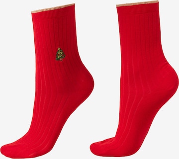 CALZEDONIA Socken 'Christmas' in Rot: Vorderseite
