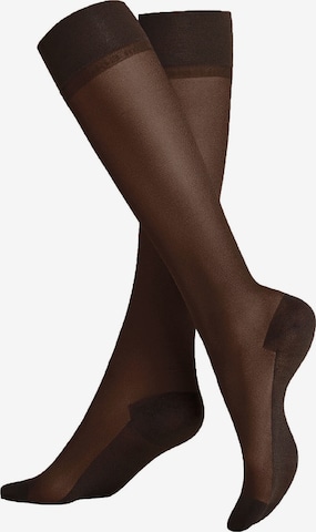 Chaussettes montantes 'Cotton Sole 20' KUNERT en gris : devant