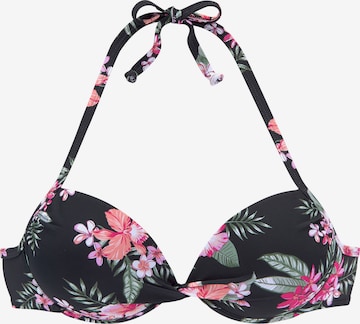 LASCANA Push-up Bikini Top in Mixed colors: front