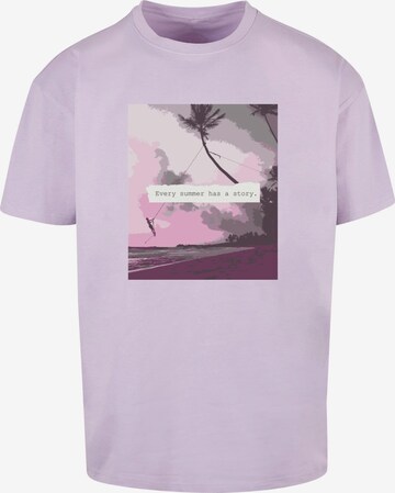 Merchcode Shirt 'Summer - Every Summer Has A Story' in Purple: front