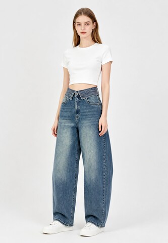Elara Wide leg Jeans 'Wide Balloon' in Blue