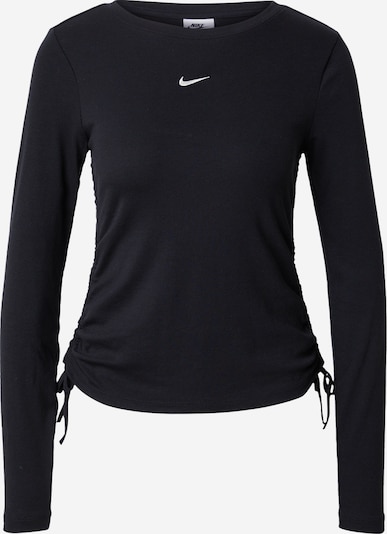 Tricou 'ESSNTL' Nike Sportswear pe negru / alb murdar, Vizualizare produs